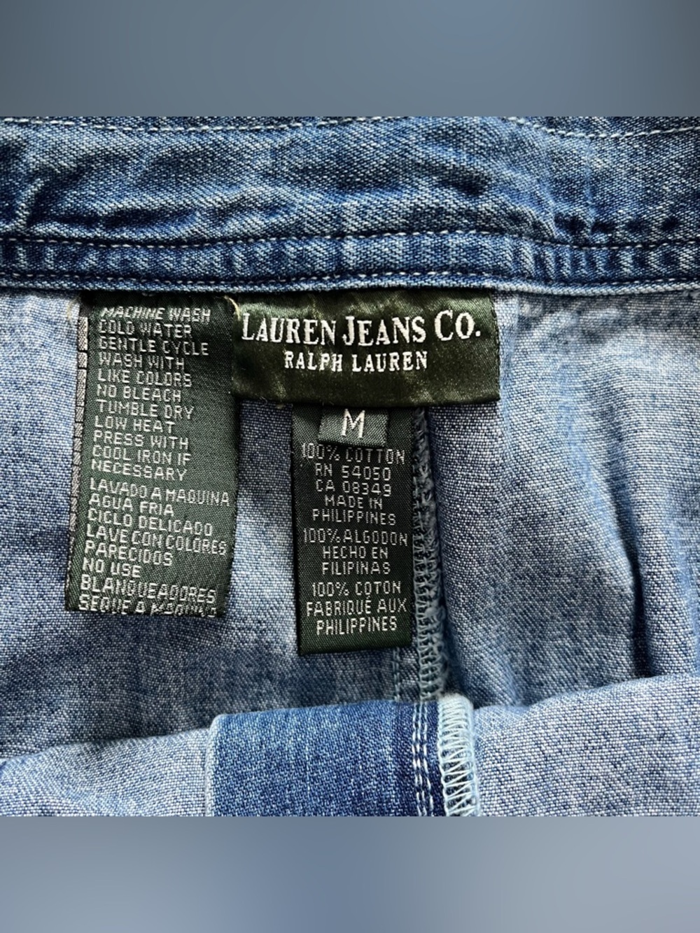 Ralph Lauren Blue Denim Skirt - Picture 3 of 4